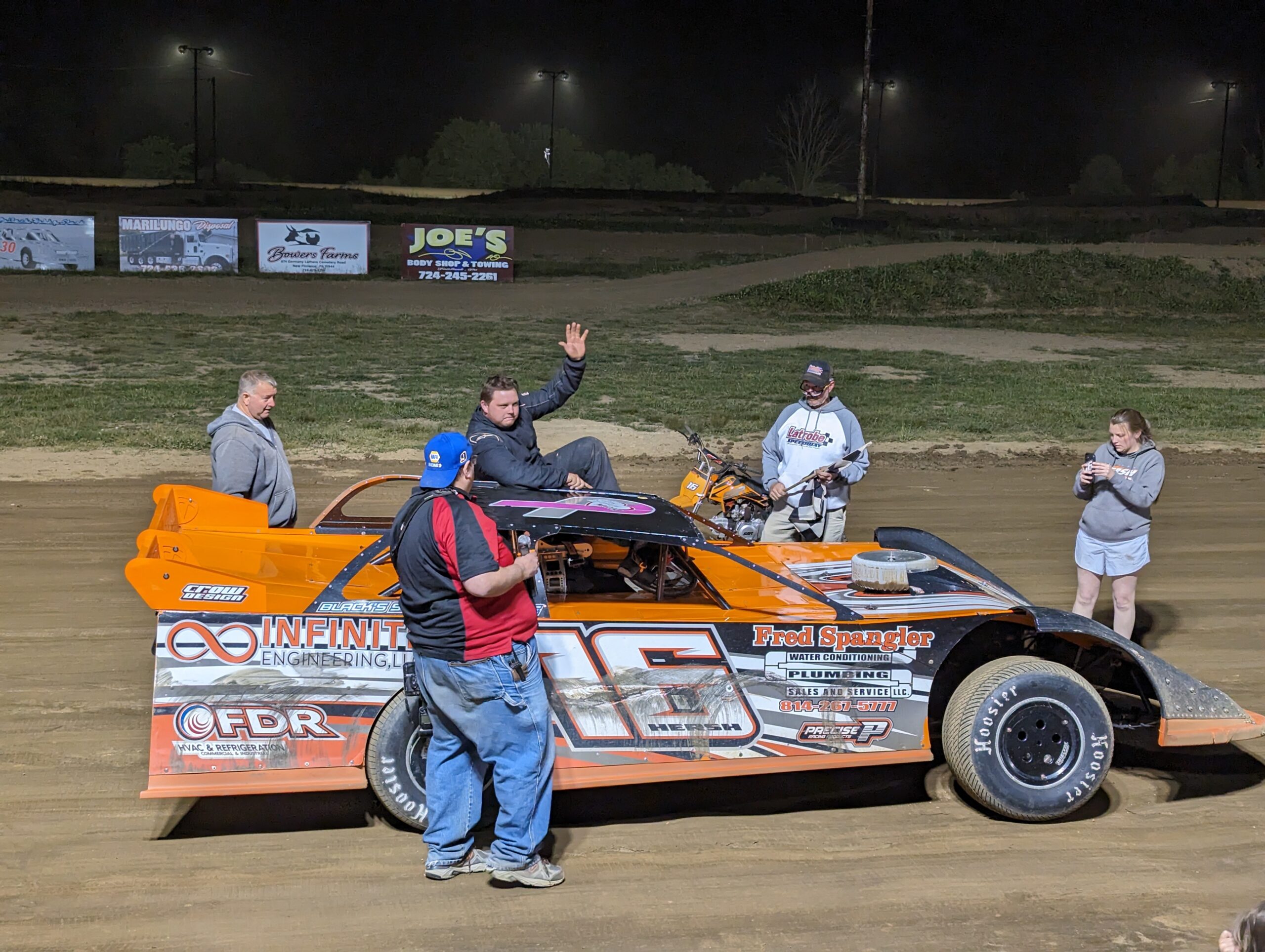 HERSH WINS PRELIM TO STERBUTZEL MEMORIAL Latrobe Speedway